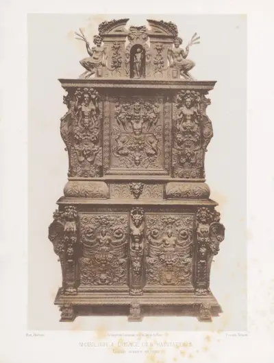 Grande armoire en noyer av Joseph Rose Lemercier