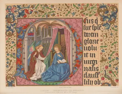 L’Annonciation tirée d’un Ms du XVe Siècle av Joseph Rose Lemercier