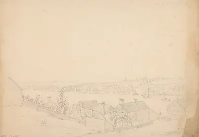 Albany z vrchu u Bath, John Rubens Smith