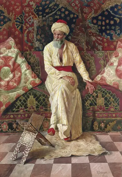 A pensive elder von Rudolf Ernst