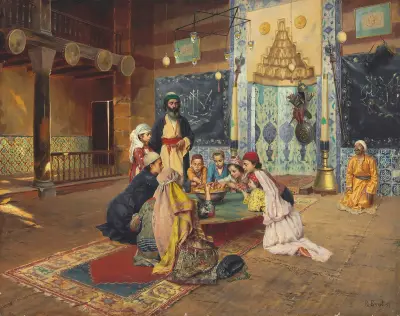 La Charité chez les derviches à Scutari von Rudolf Ernst