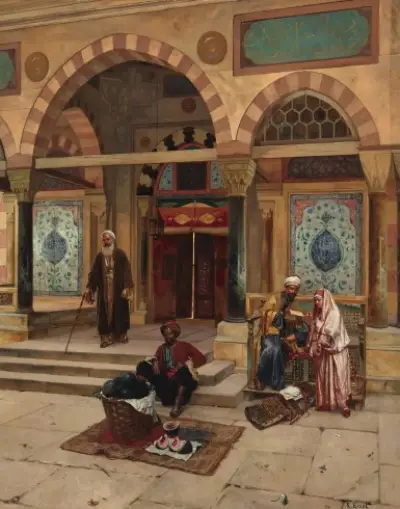 Outside The Mosque von Rudolf Ernst
