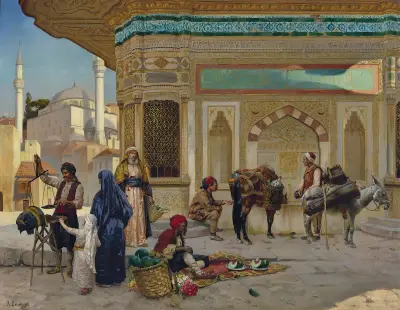 The Fountain Of Ahmed III, Istanbul von Rudolf Ernst