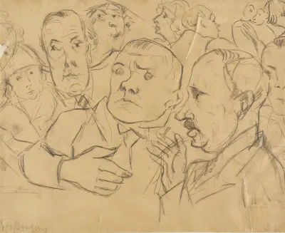 Max Beckmann in Company von Rudolf Grossmann