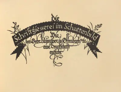 Die Schriftgiesserei im Schattenbild Pl.01 von Rudolf Koch