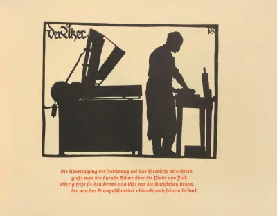Die Schriftgiesserei im Schattenbild Pl.05 von Rudolf Koch
