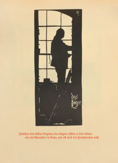 Die Schriftgiesserei im Schattenbild Pl.15 von Rudolf Koch