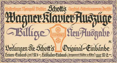 Schotts Wagner Klavier-Auszüge von Rudolf Koch