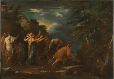 Pythagoras steigt aus der Unterwelt empor von Salvator Rosa