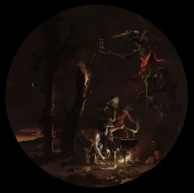 Szenen der Hexerei, Abend von Salvator Rosa
