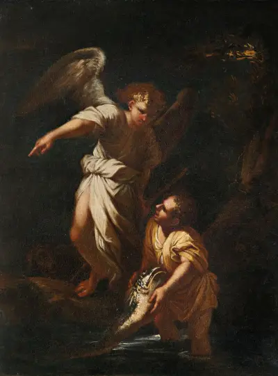 Tobias und der Engel von Salvator Rosa