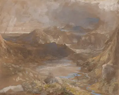 Llwyngwynedd and Part of Llyn-y-ddina Between Capel Curig and Beddegelert, North Wales von Samuel Palmer