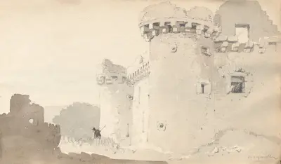Verfallene Burg von Samuel Prout