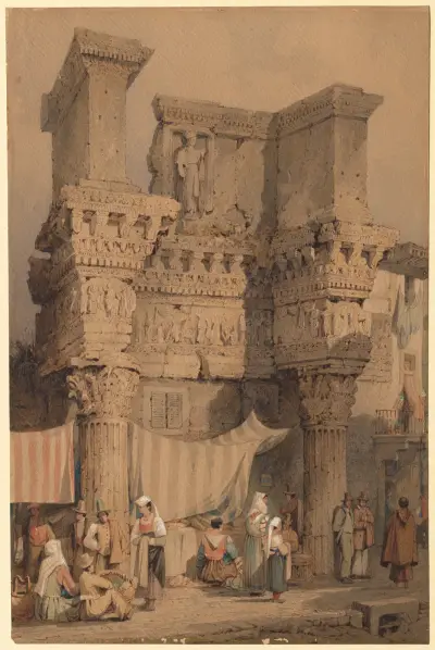 Das Forum des Nerva, Rom von Samuel Prout