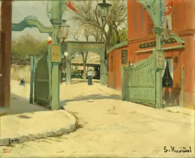 Vstup do parku Moulin de la Galette, Santiago Rusiñol