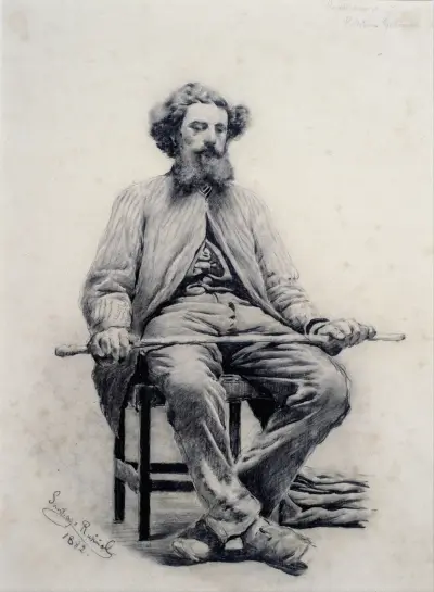 Sedící muž, Santiago Rusiñol