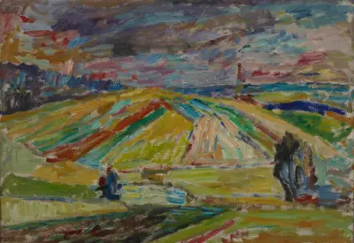 Landscape with a Patchwork of Fields av Sasza Blonder