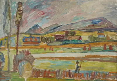 Peasant with a Rake av Sasza Blonder