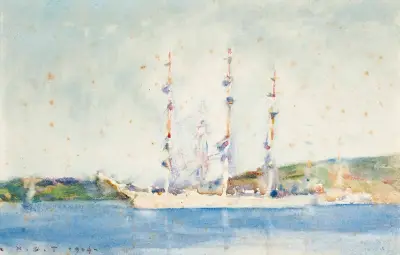 A Windjammer At Anchor, Henry Scott Tuke