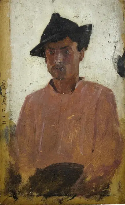 Italian Man With Hat, Henry Scott Tuke