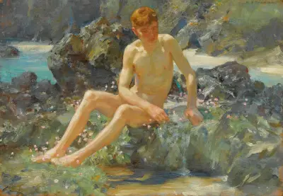 Nude On The Rocks, Henry Scott Tuke