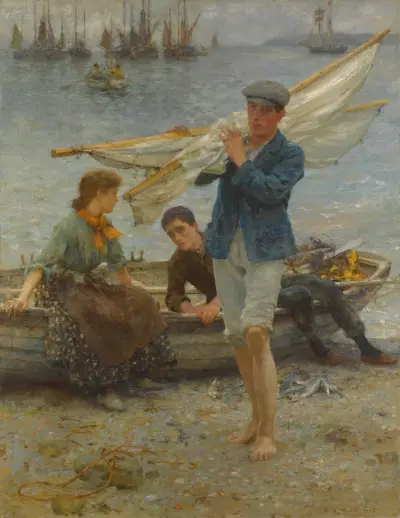 Return From Fishing, Henry Scott Tuke