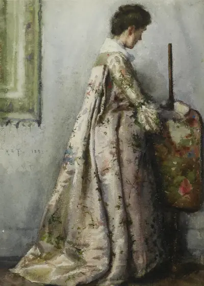 The Silk Gown, Portrait Of Maria Tuke Sainsbury, Henry Scott Tuke