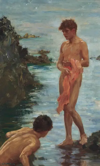 Variant on A Bathing Group, Henry Scott Tuke