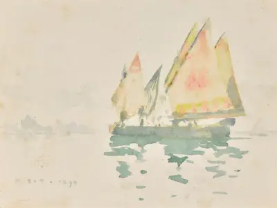 Venetian Barges, Henry Scott Tuke