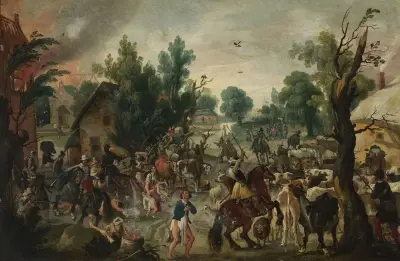 Assault on a town, Sebastian Vrancx
