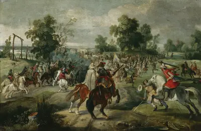 Attack on a convoy, Sebastian Vrancx