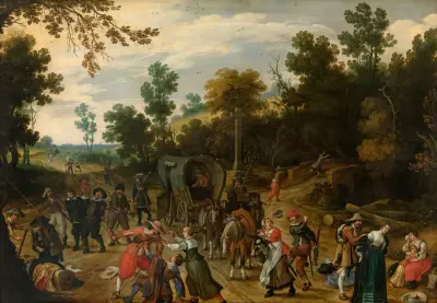 Landscape with Travellers Attacked by Robbers – Nr. 1, Sebastian Vrancx