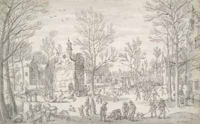 Winter Scene in the City, Sebastian Vrancx