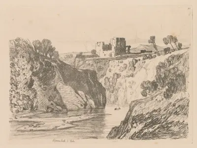 Kilgarren Castle, N. Wales av John Sell Cotman