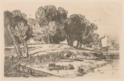 Millbank an der Themse von John Sell Cotman