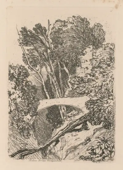 Parson’s Bridge, Cardingshire von John Sell Cotman