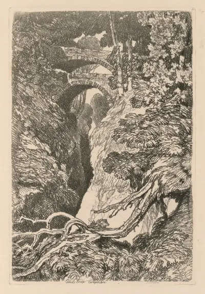 Die Teufelsbrücke, Cardiganshire von John Sell Cotman