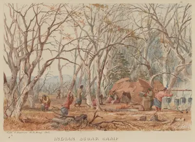 Indian Sugar Camp von Seth Eastman