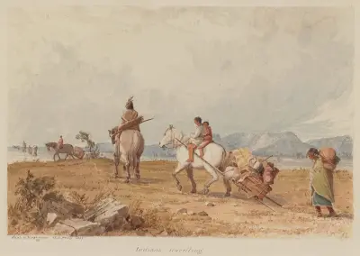 Indians Travelling von Seth Eastman
