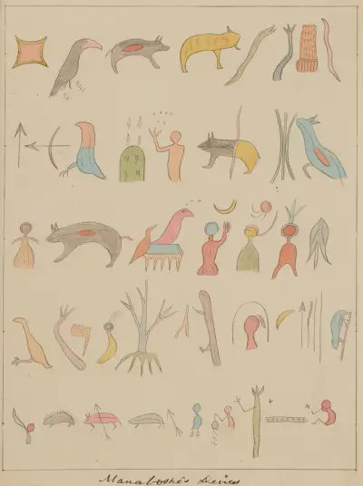 Manabosho’s Devices, 1849 – Nr. 4 von Seth Eastman