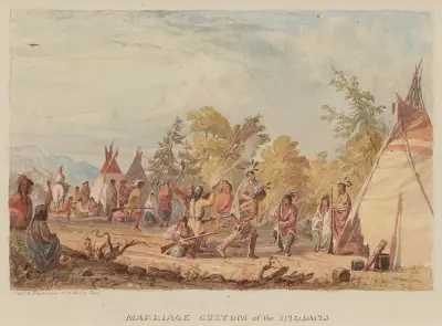 Marriage Custom of the Indians von Seth Eastman