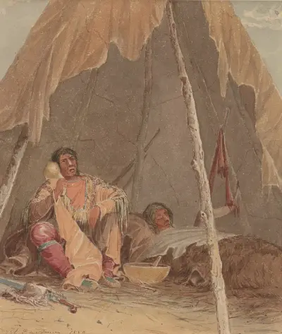 Medicine Man Curing a Patient von Seth Eastman