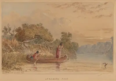 Spearing Fish von Seth Eastman