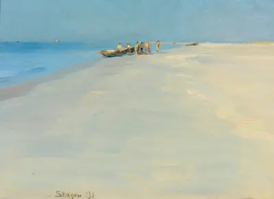 Rybacy na plaży w Skagen, Peder Severin Krøyer