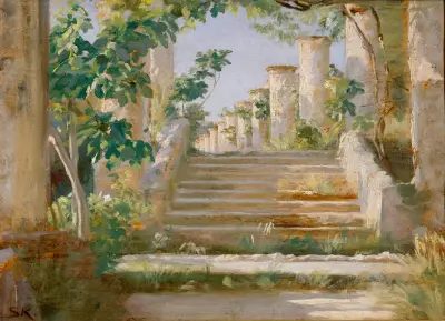 Loggia w Ravello, Peder Severin Krøyer