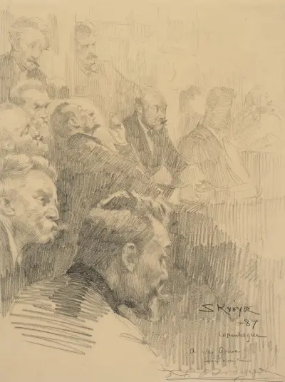 Mężczyźni słuchający koncertu, Peder Severin Krøyer