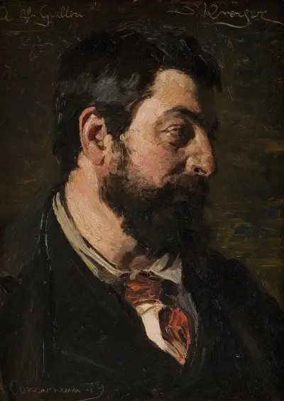 Portræt af den franske maler Alfred Guillou, Peder Severin Krøyer