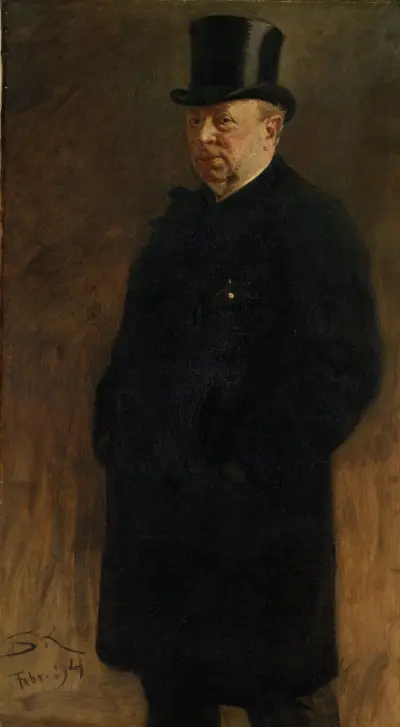 Portret mężczyzny (studium do Giełdy w Kopenhadze), Peder Severin Krøyer