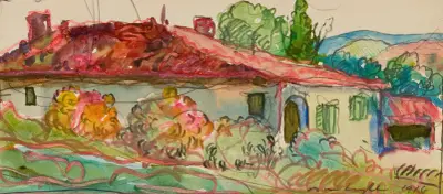 Farm near Albi av Donald Shaw MacLaughlan