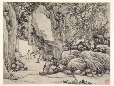 The Sword Spring, Tiger Hill, from Twelve Views of Tiger Hill, Suzhou av Shen Zhou